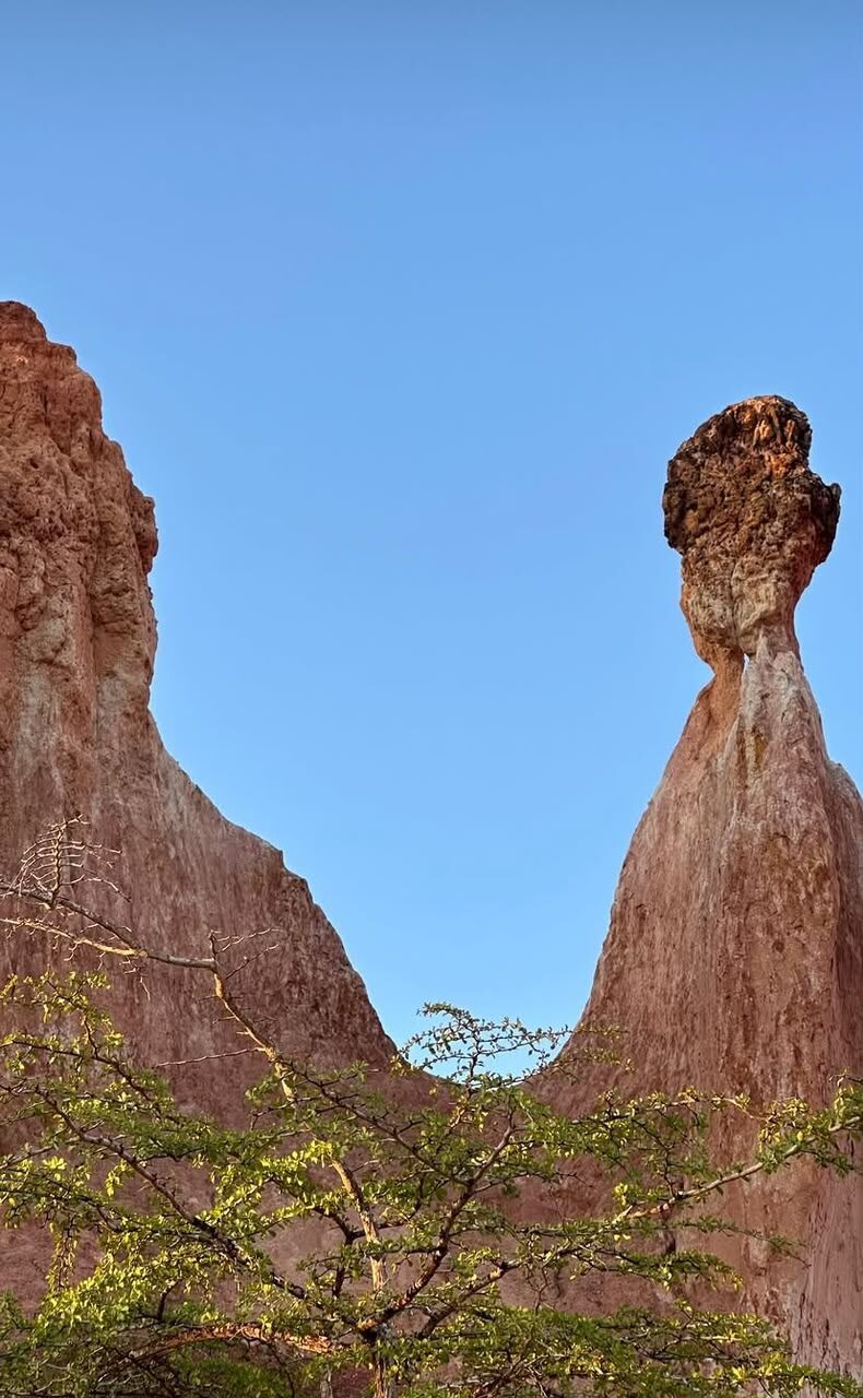 Tramonto ai canyons di Marafa